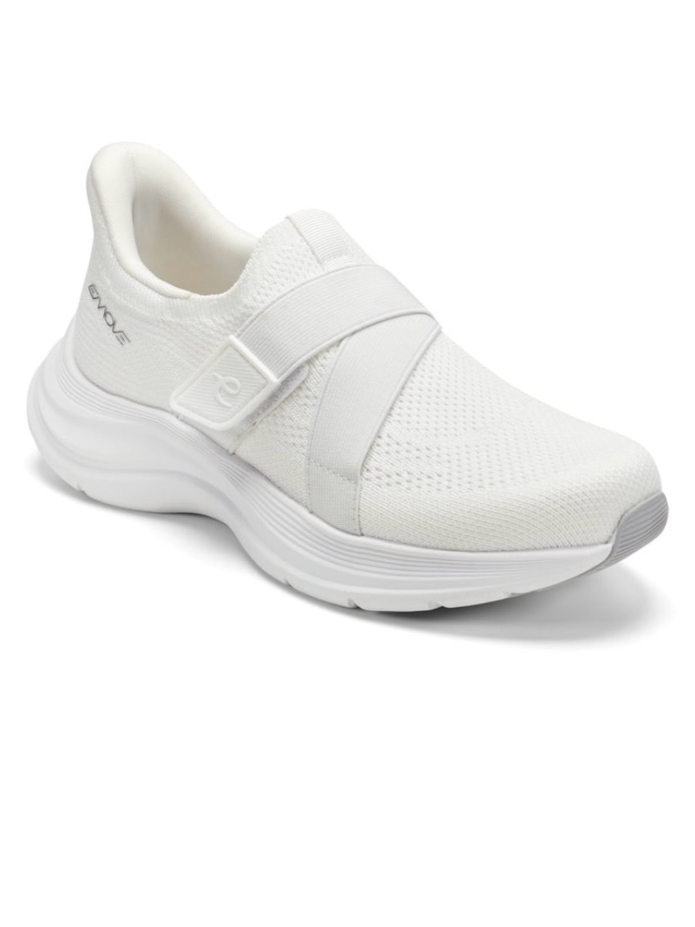 New Easy Spirit EASYGO Women’s White Knit Slip-On Sneakers New With Box 7 & 7.5